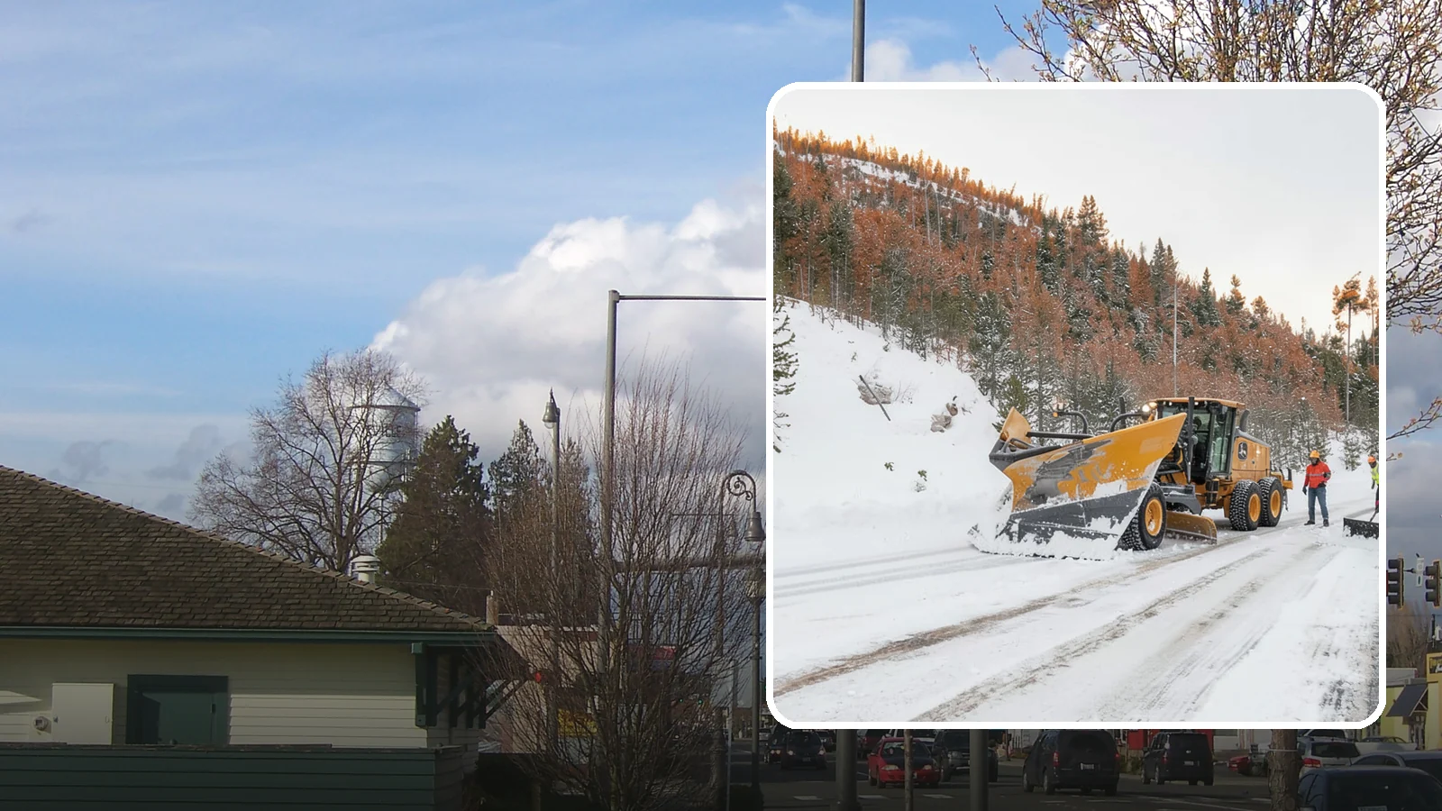 V-Plow Service in Marysville, Snohomish County, WA - Our V-plows break through deep drifts and packed snow that flat blades struggle to penetrate.