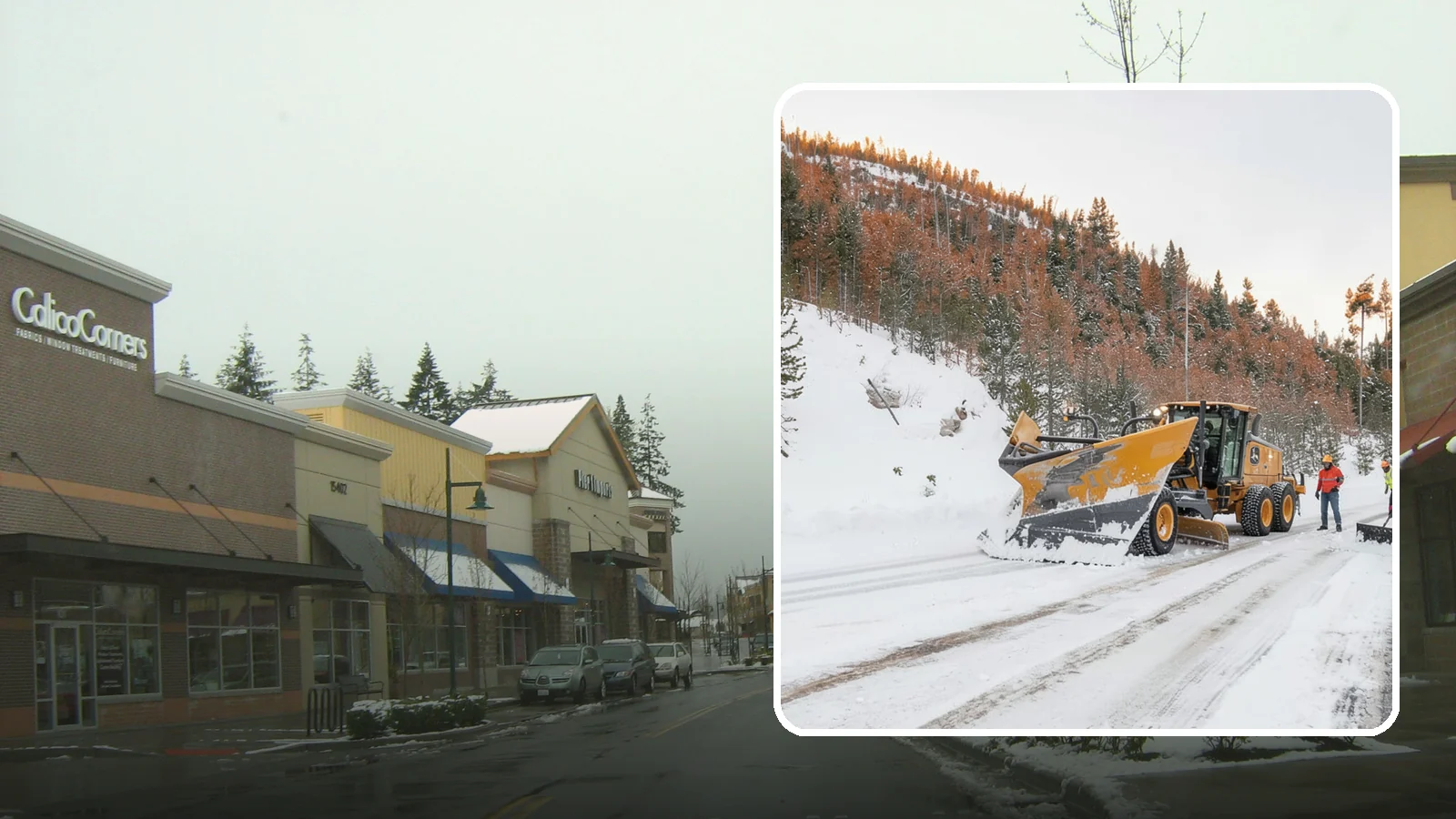 V-Plow Service in Mill Creek, Snohomish County, WA - Our V-plows break through deep drifts and packed snow that flat blades struggle to penetrate.
