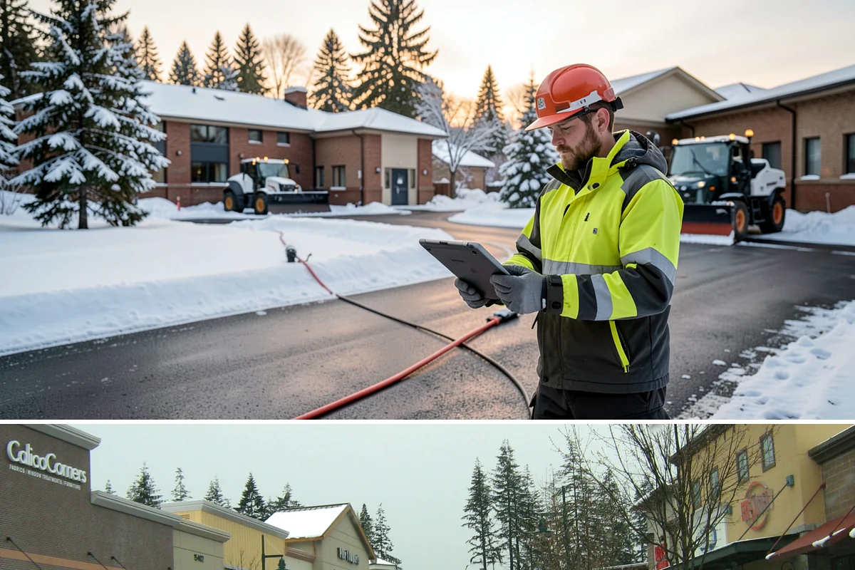 V-Plow Service in Mill Creek, Snohomish County, WA - V-plow service is most valuable after heavy accumulation and drifting events from December through February.