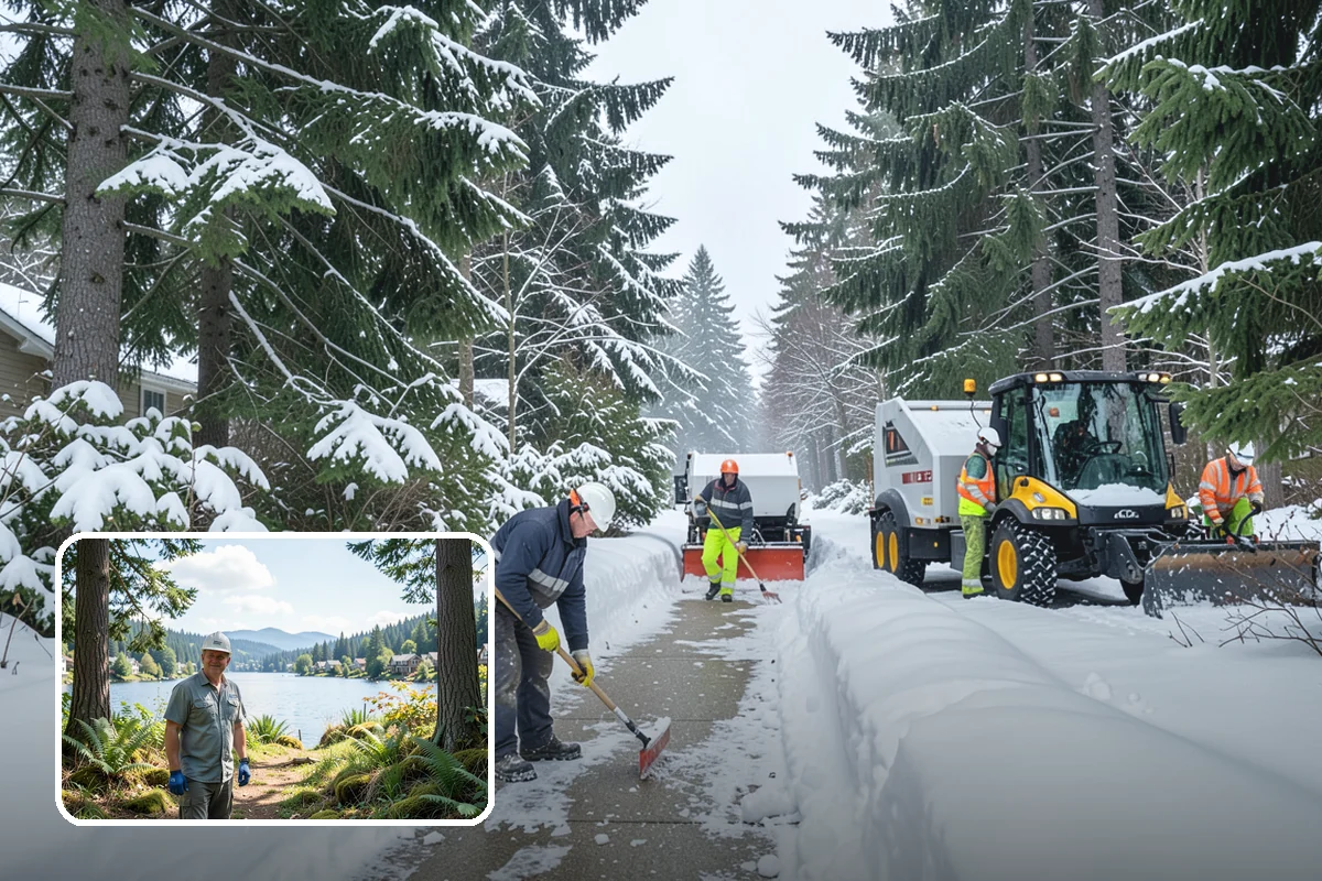 V-Plow Service in Milton, King County, WA - Pointed blade that penetrates deep drifts and packed snow