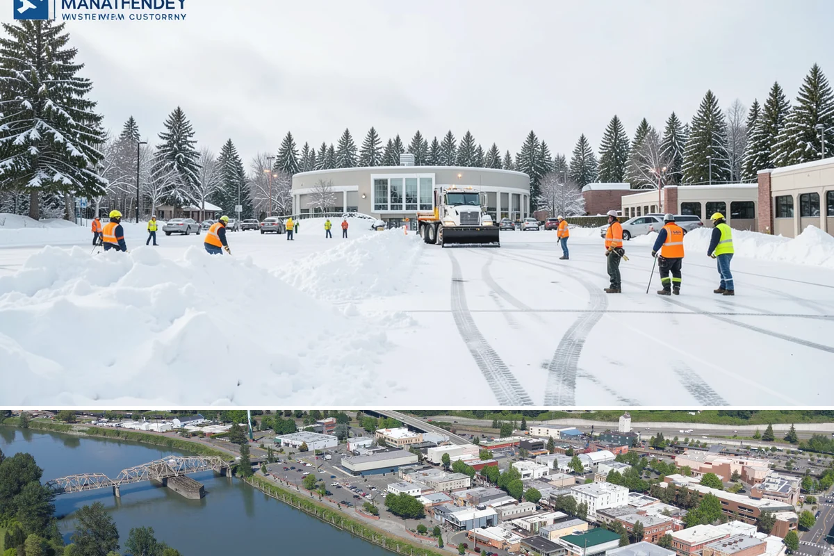 V-Plow Service in Mount Vernon, Skagit County, WA - V-plow service is most valuable after heavy accumulation and drifting events from December through February.