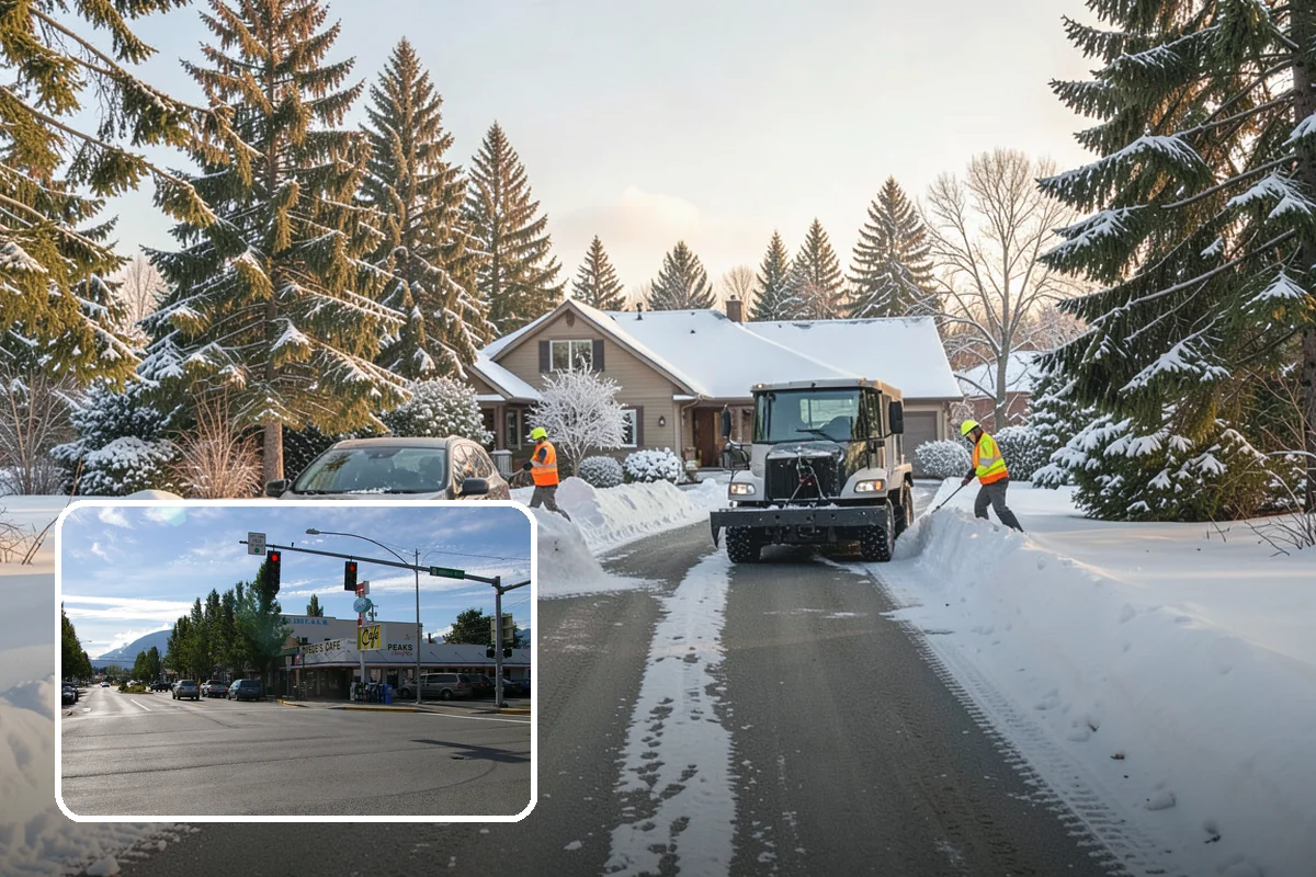 V-Plow Service in North Bend, King County, WA - Pointed blade that penetrates deep drifts and packed snow