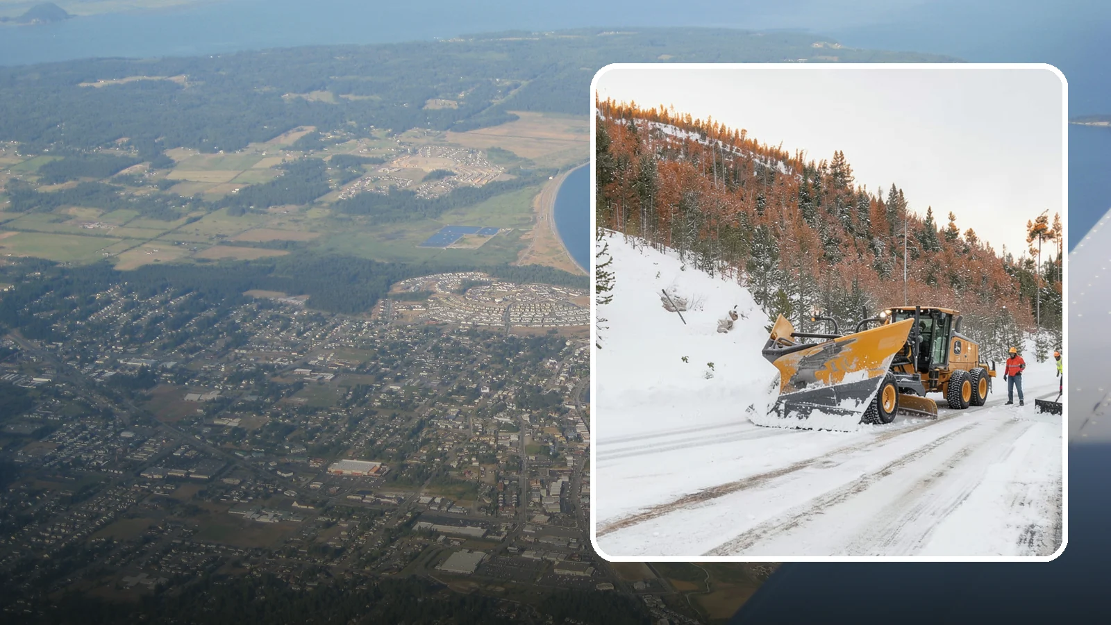 V-Plow Service in Oak Harbor, Island County, WA - Our V-plows break through deep drifts and packed snow that flat blades struggle to penetrate.