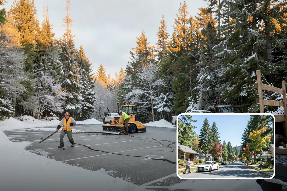 V-Plow Service in Orting, Pierce County, WA - Pointed blade that penetrates deep drifts and packed snow