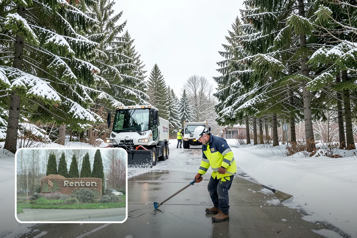 V-Plow Service in Renton, King County, WA - Pointed blade that penetrates deep drifts and packed snow