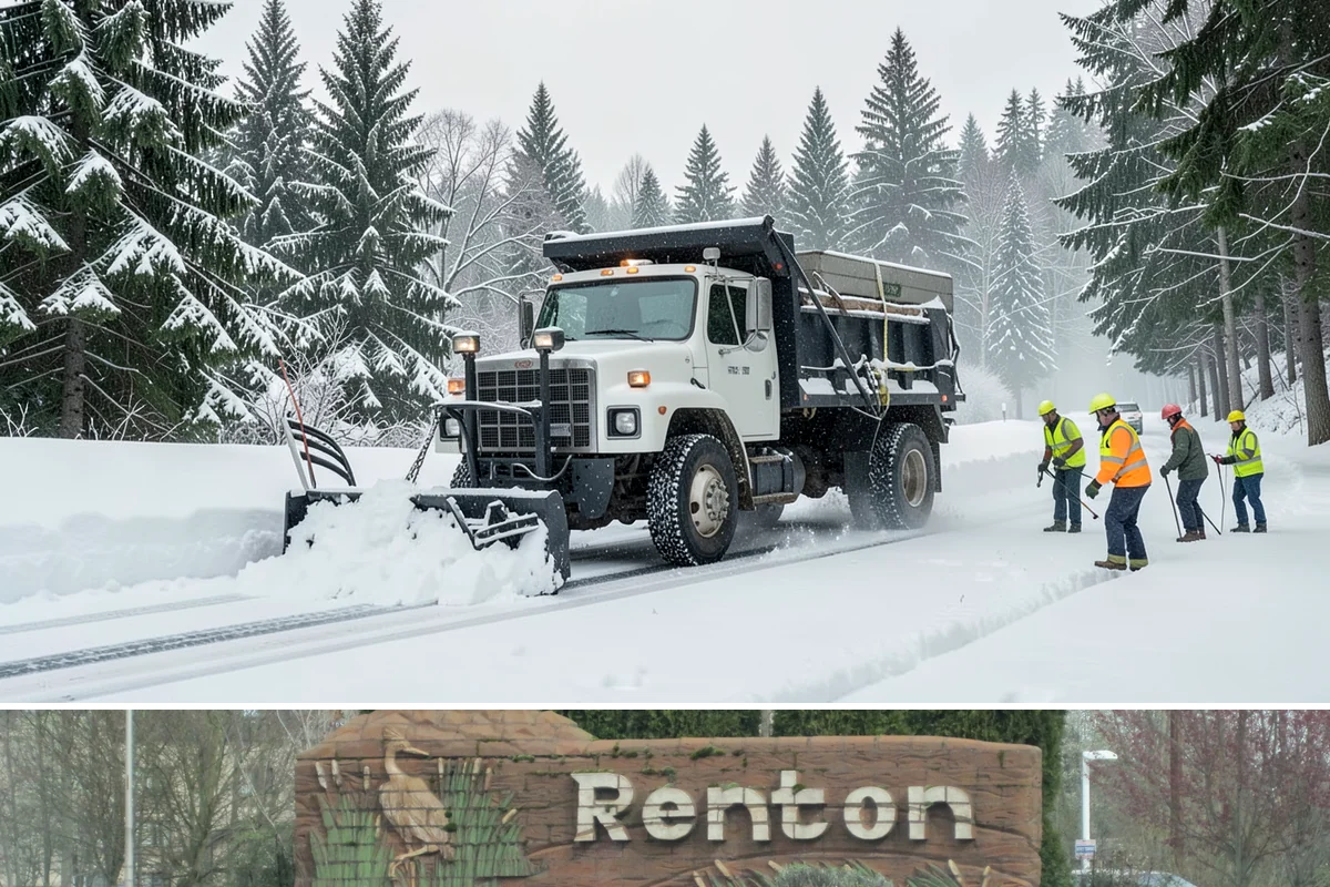 V-Plow Service in Renton, King County, WA - V-plow service is most valuable after heavy accumulation and drifting events from December through February.