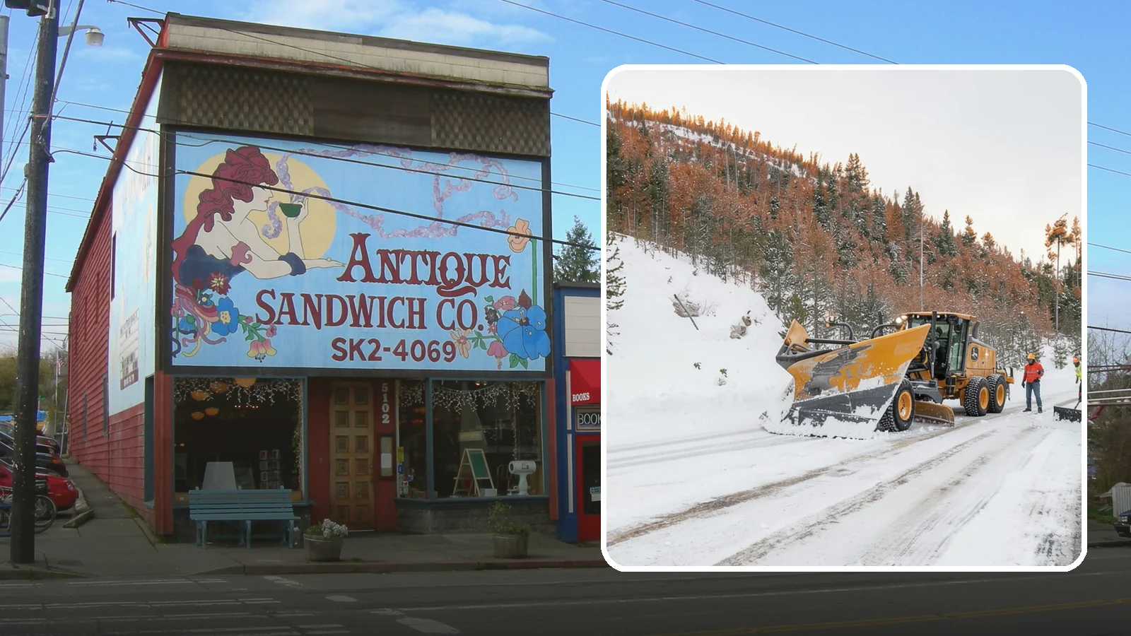 V-Plow Service in Ruston, Pierce County, WA - Our V-plows break through deep drifts and packed snow that flat blades struggle to penetrate.