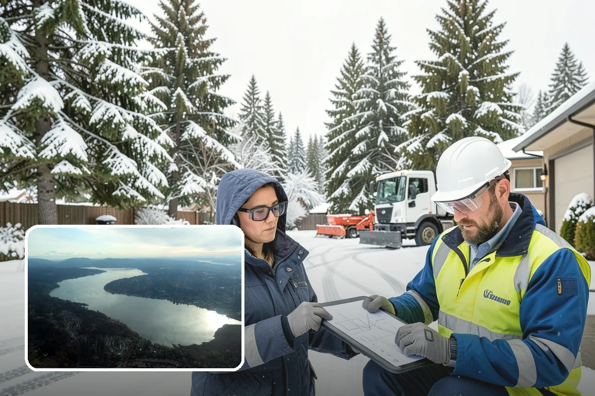 V-Plow Service in Sammamish, King County, WA - Pointed blade that penetrates deep drifts and packed snow