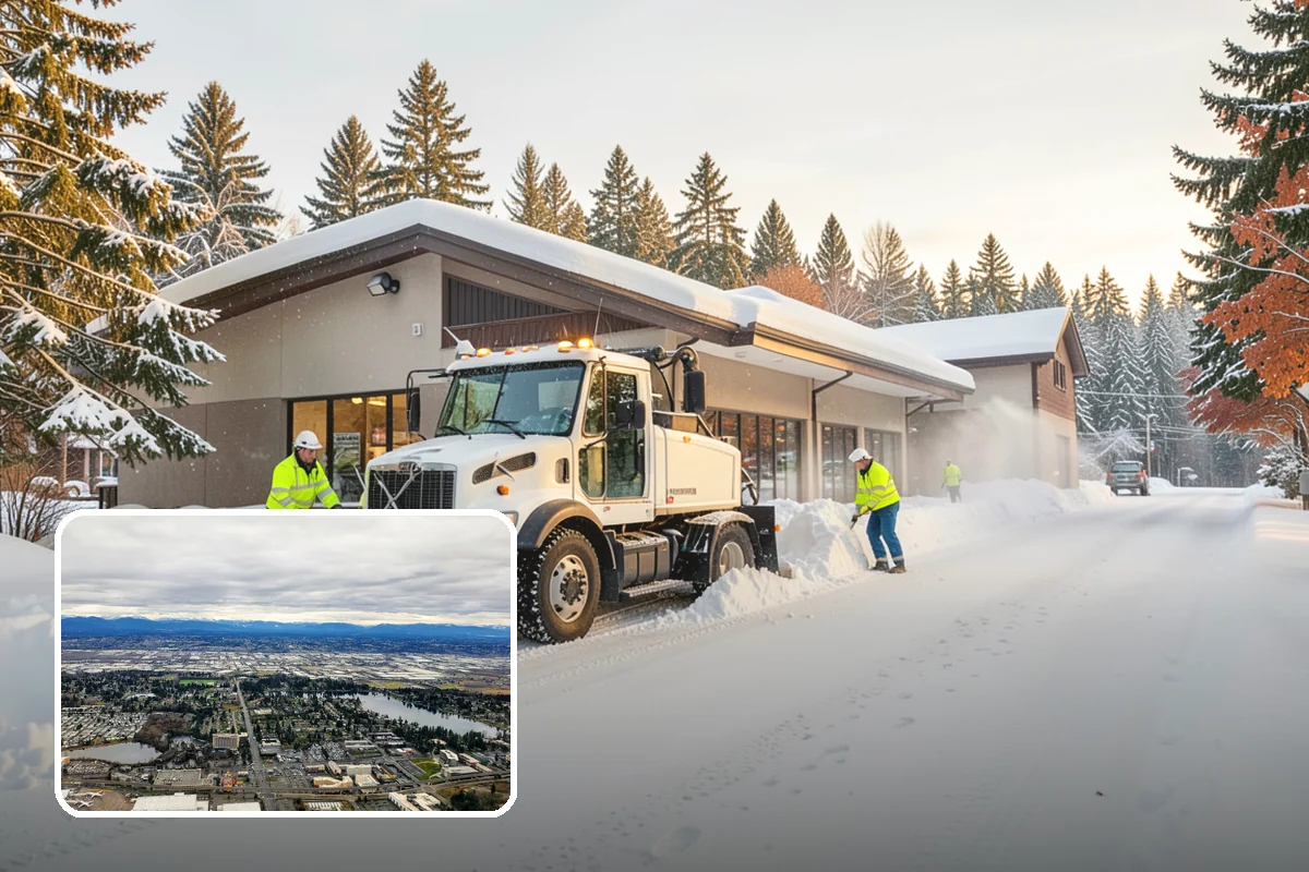 V-Plow Service in SeaTac, King County, WA - Pointed blade that penetrates deep drifts and packed snow