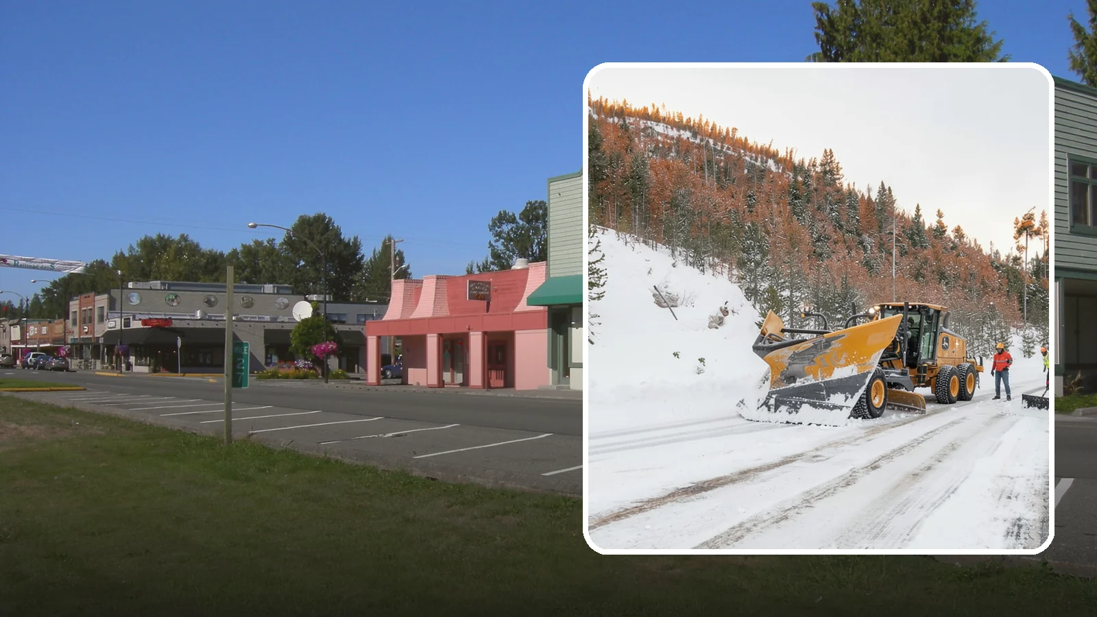 V-Plow Service in Snoqualmie, King County, WA - Our V-plows break through deep drifts and packed snow that flat blades struggle to penetrate.