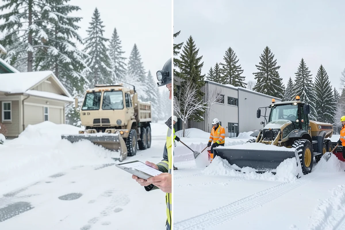 V-Plow Service in Sumner, Pierce County, WA - Set the blade to a V to break into deep or packed snow