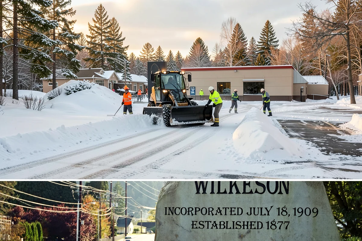 V-Plow Service in Wilkeson, Pierce County, WA - V-plow service is most valuable after heavy accumulation and drifting events from December through February.