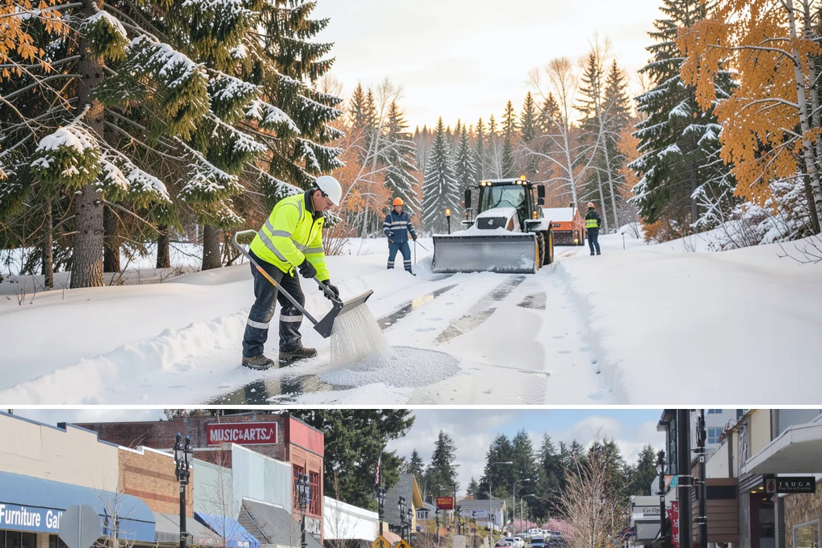 Vacant Property Snow Removal in Bothell, King County, WA - Set up monitoring before the first lowland snowfall, typically late November, so vacant sites are covered from the season's start.