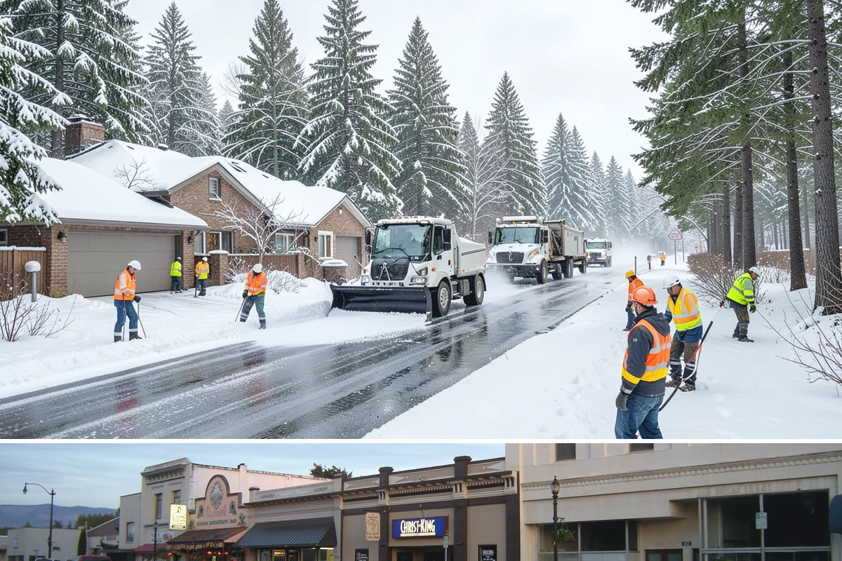 Vacant Property Snow Removal in Burlington, Skagit County, WA - Set up monitoring before the first lowland snowfall, typically late November, so vacant sites are covered from the season's start.