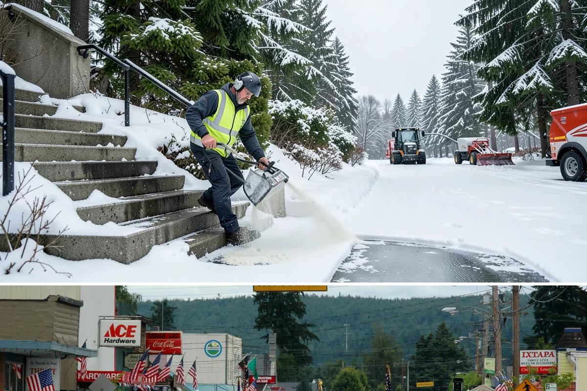 Vacant Property Snow Removal in Carnation, King County, WA - Set up monitoring before the first lowland snowfall, typically late November, so vacant sites are covered from the season's start.