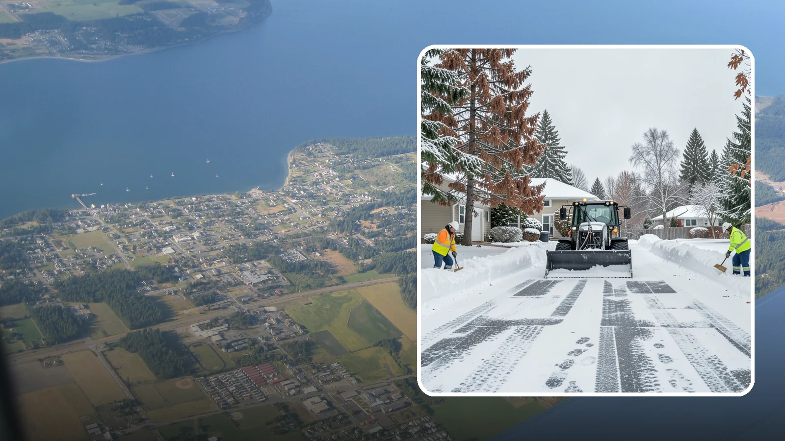 Vacant Property Snow Removal in Coupeville, Island County, WA - We monitor and clear snow at unoccupied Western Washington properties so empty homes and buildings stay accessible, insured, and...