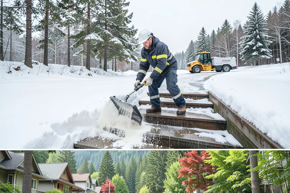 Vacant Property Snow Removal in Darrington, Snohomish County, WA - Set up monitoring before the first lowland snowfall, typically late November, so vacant sites are covered from the season's start.
