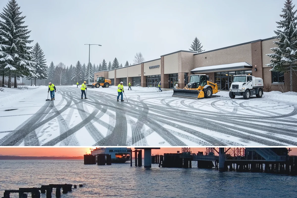 Vacant Property Snow Removal in Edmonds, Snohomish County, WA - Set up monitoring before the first lowland snowfall, typically late November, so vacant sites are covered from the season's start.