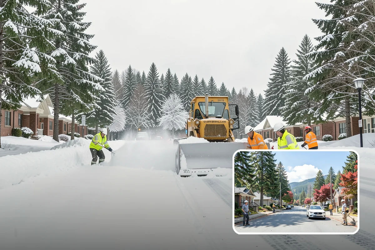 Vacant Property Snow Removal in Hunts Point, King County, WA - Maintains insurance compliance by keeping surfaces clear and safe