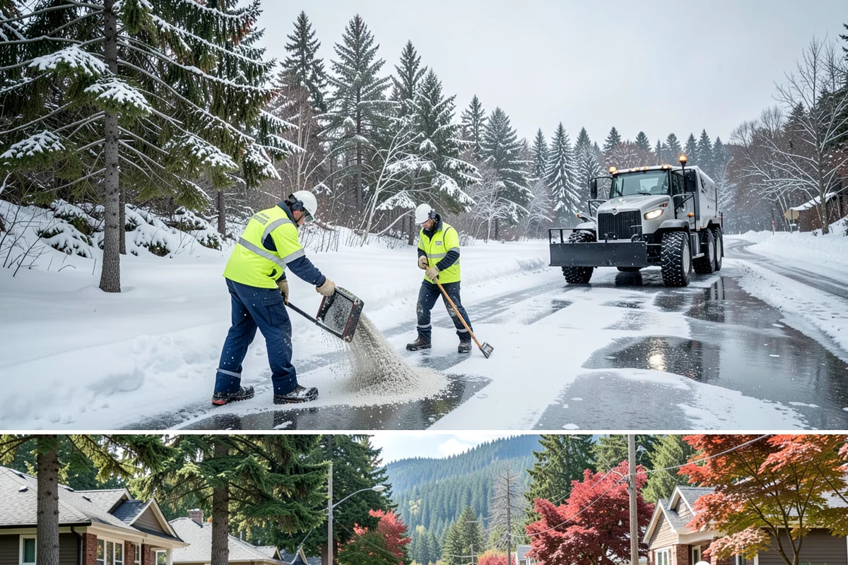 Vacant Property Snow Removal in Hunts Point, King County, WA - Set up monitoring before the first lowland snowfall, typically late November, so vacant sites are covered from the season's start.