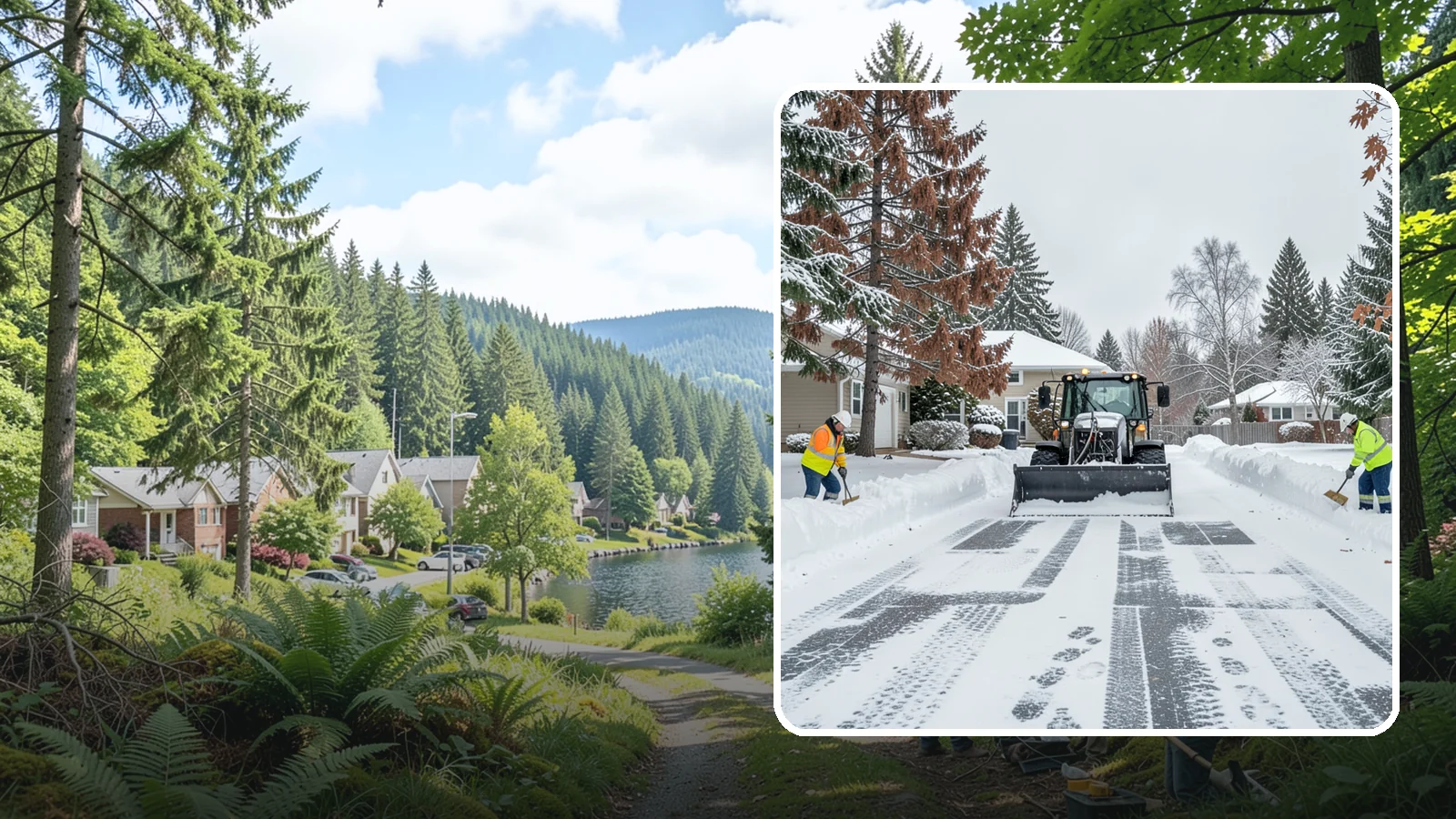 Vacant Property Snow Removal in Lake Forest Park, King County, WA - We monitor and clear snow at unoccupied Western Washington properties so empty homes and buildings stay accessible, insured, and...