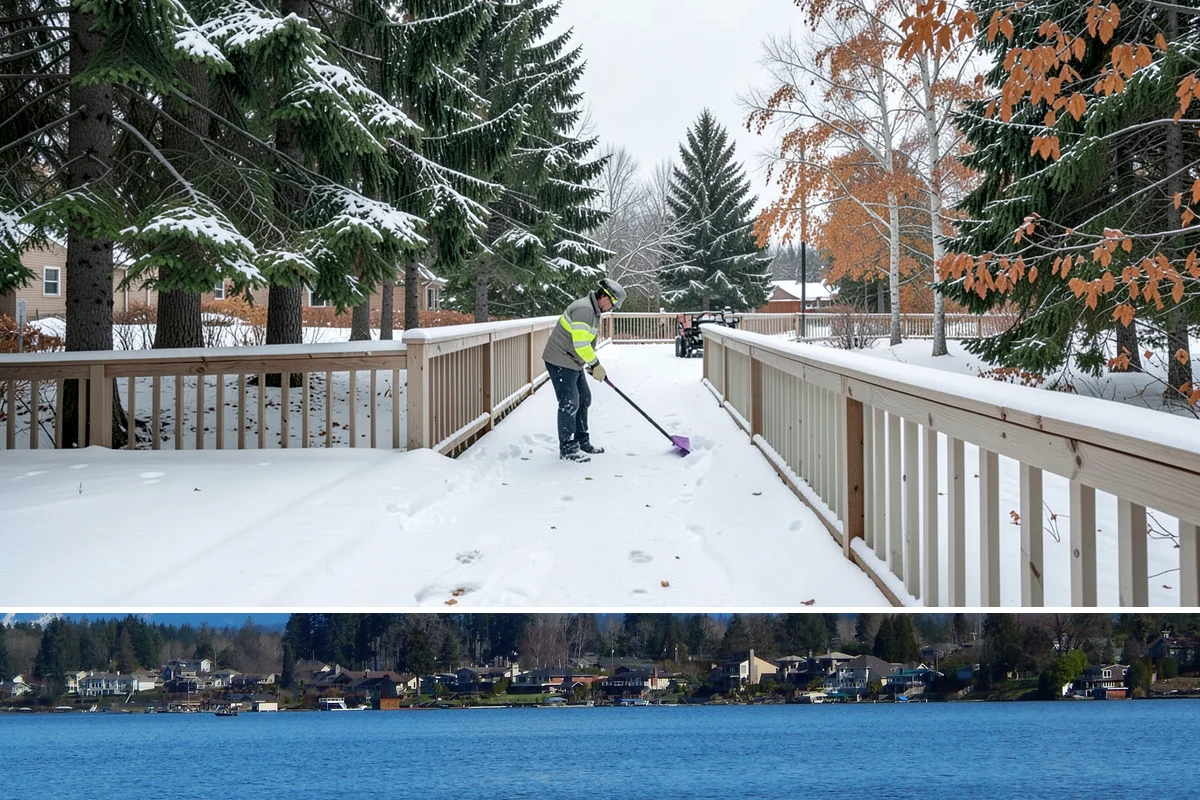 Vacant Property Snow Removal in Lake Stevens, Snohomish County, WA - Set up monitoring before the first lowland snowfall, typically late November, so vacant sites are covered from the season's start.