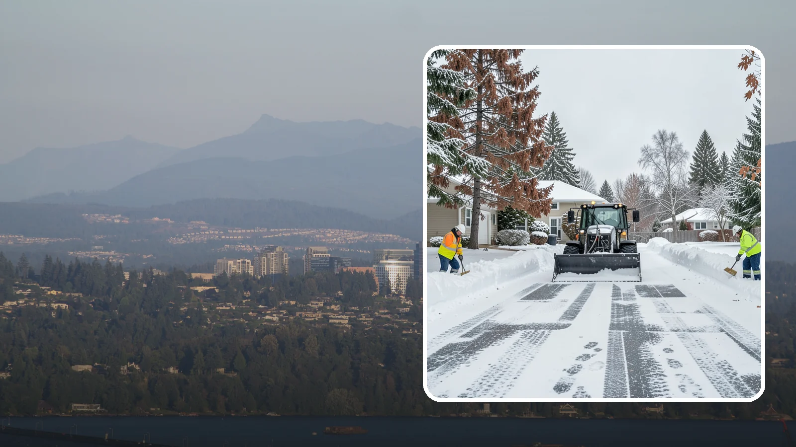 Vacant Property Snow Removal in Medina, King County, WA - We monitor and clear snow at unoccupied Western Washington properties so empty homes and buildings stay accessible, insured, and...