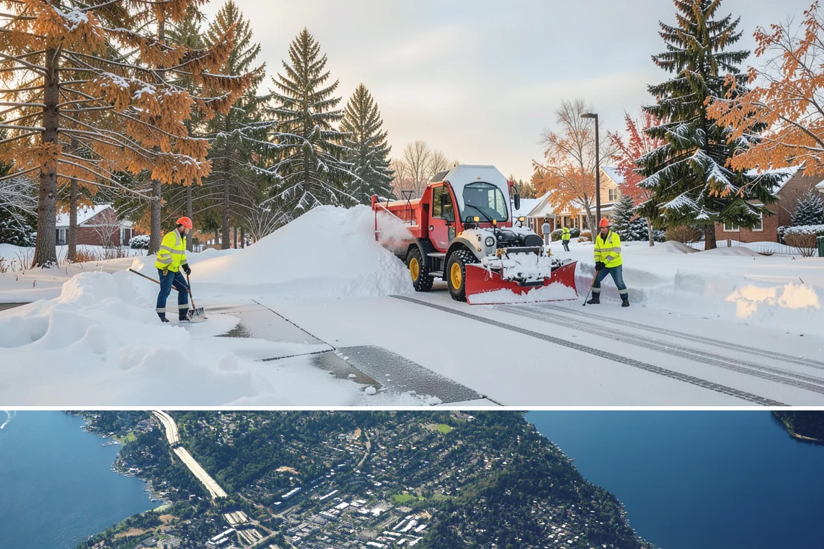 Vacant Property Snow Removal in Mercer Island, King County, WA - Set up monitoring before the first lowland snowfall, typically late November, so vacant sites are covered from the season's start.