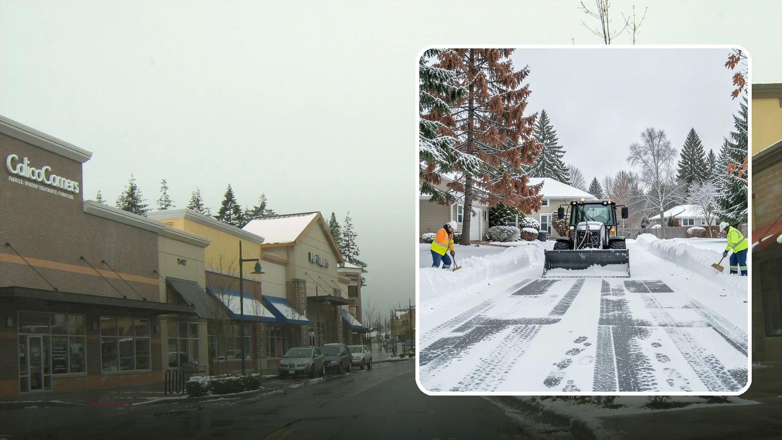 Vacant Property Snow Removal in Mill Creek, Snohomish County, WA - We monitor and clear snow at unoccupied Western Washington properties so empty homes and buildings stay accessible, insured, and...