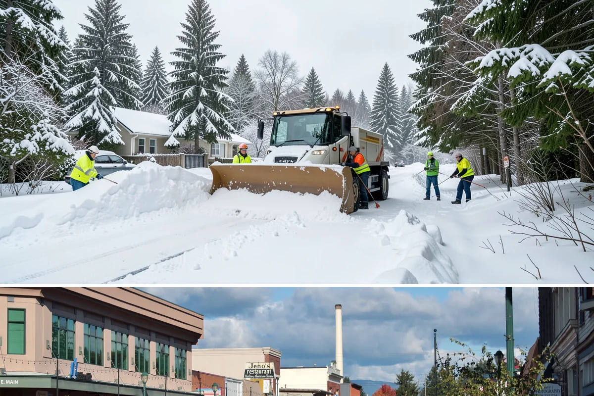 Vacant Property Snow Removal in Monroe, Snohomish County, WA - Set up monitoring before the first lowland snowfall, typically late November, so vacant sites are covered from the season's start.