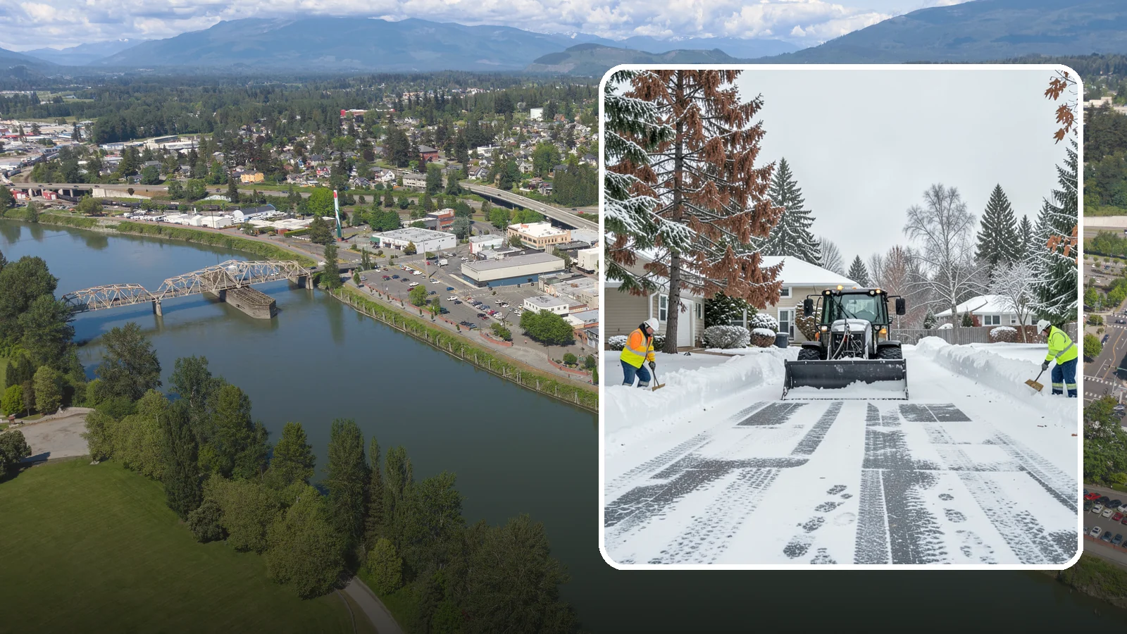 Vacant Property Snow Removal in Mount Vernon, Skagit County, WA - We monitor and clear snow at unoccupied Western Washington properties so empty homes and buildings stay accessible, insured, and...