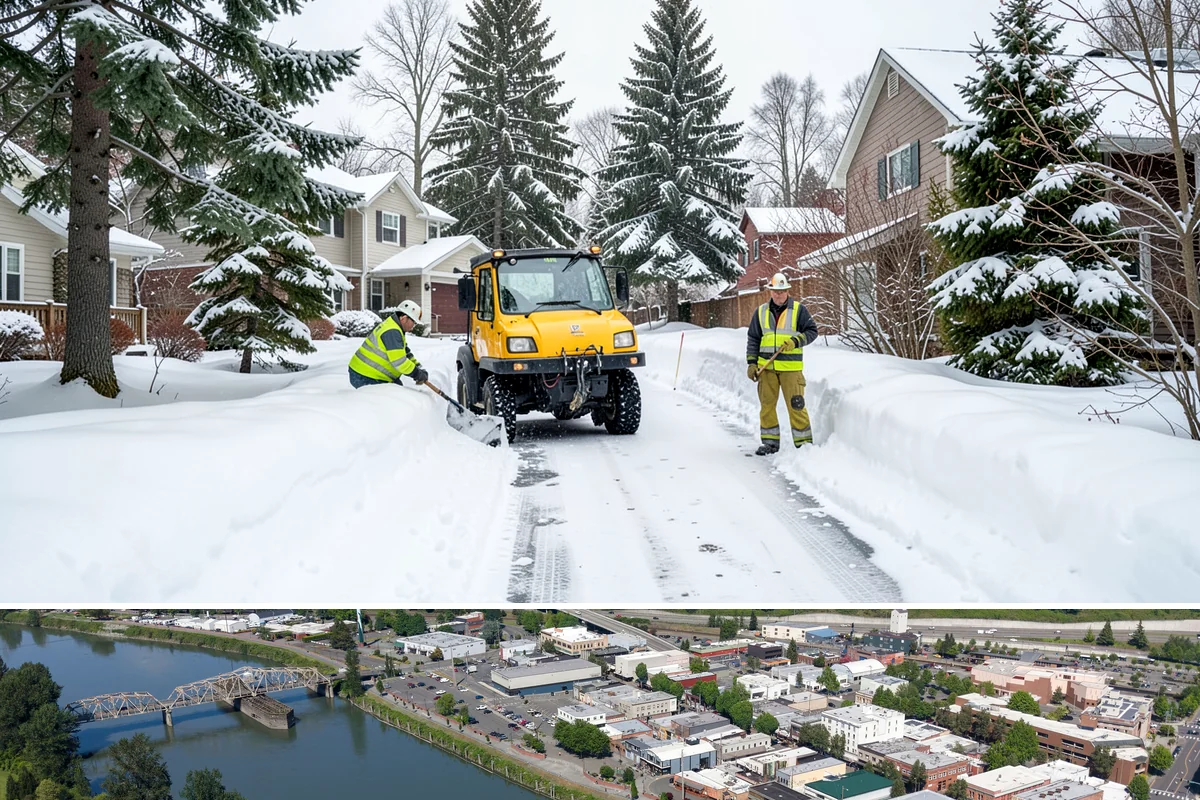 Vacant Property Snow Removal in Mount Vernon, Skagit County, WA - Set up monitoring before the first lowland snowfall, typically late November, so vacant sites are covered from the season's start.