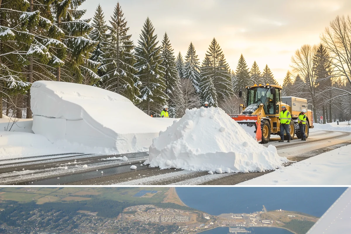 Vacant Property Snow Removal in Oak Harbor, Island County, WA - Set up monitoring before the first lowland snowfall, typically late November, so vacant sites are covered from the season's start.