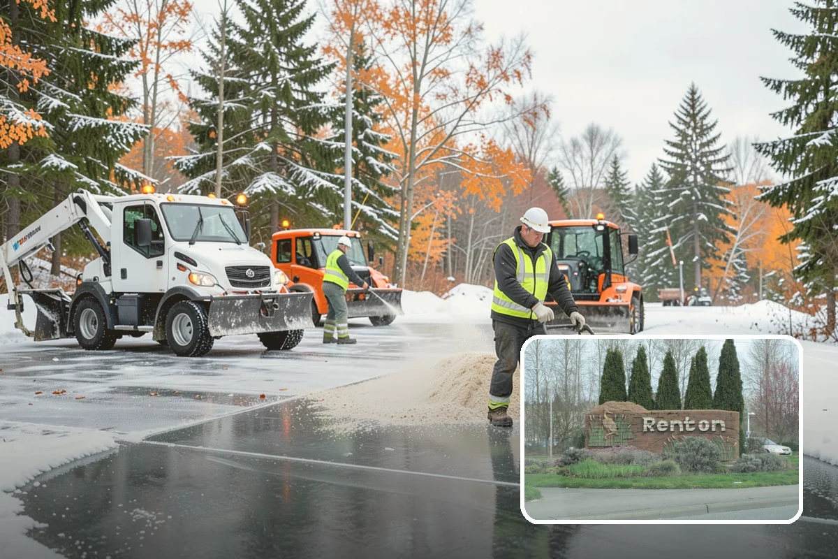 Vacant Property Snow Removal in Renton, King County, WA - Maintains insurance compliance by keeping surfaces clear and safe