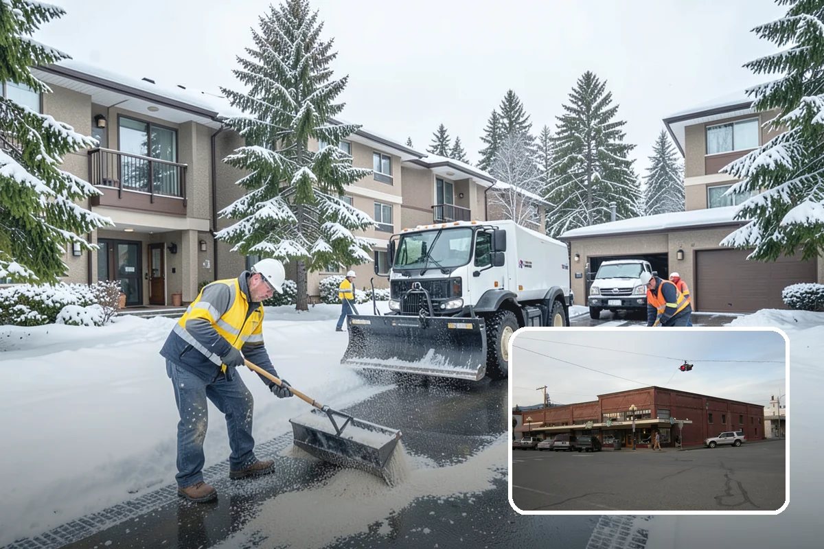 Vacant Property Snow Removal in Sedro-Woolley, Skagit County, WA - Maintains insurance compliance by keeping surfaces clear and safe