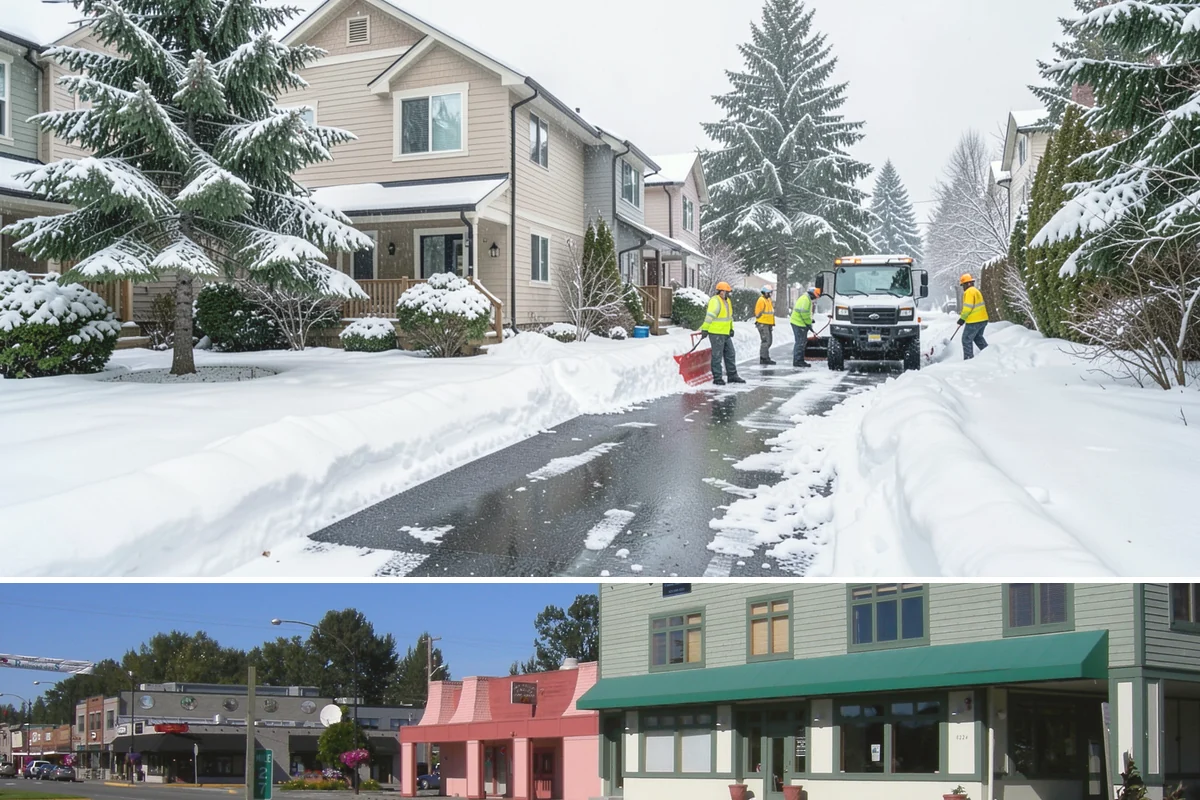 Vacant Property Snow Removal in Snoqualmie, King County, WA - Set up monitoring before the first lowland snowfall, typically late November, so vacant sites are covered from the season's start.