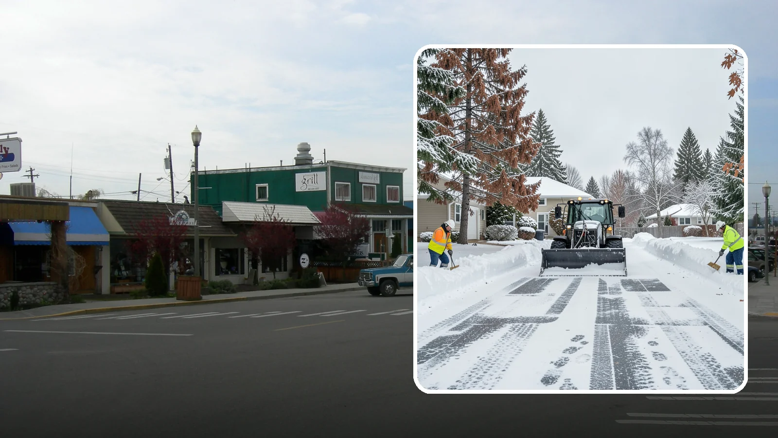 Vacant Property Snow Removal in Stanwood, Snohomish County, WA - We monitor and clear snow at unoccupied Western Washington properties so empty homes and buildings stay accessible, insured, and...