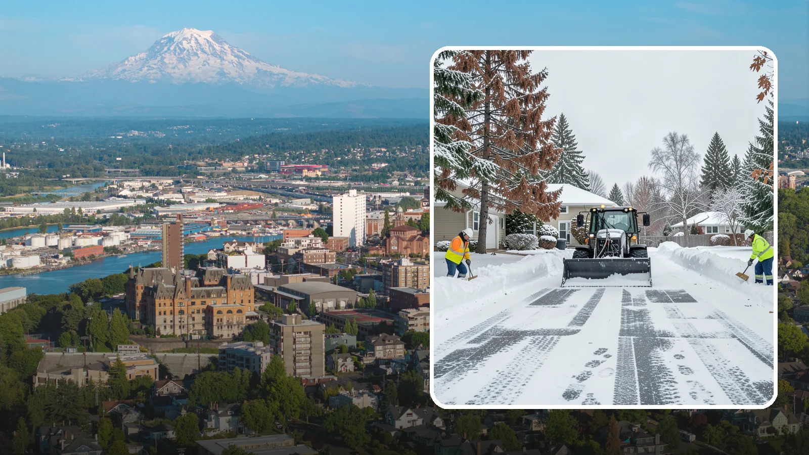 Vacant Property Snow Removal in Tacoma, Pierce County, WA - We monitor and clear snow at unoccupied Western Washington properties so empty homes and buildings stay accessible, insured, and...
