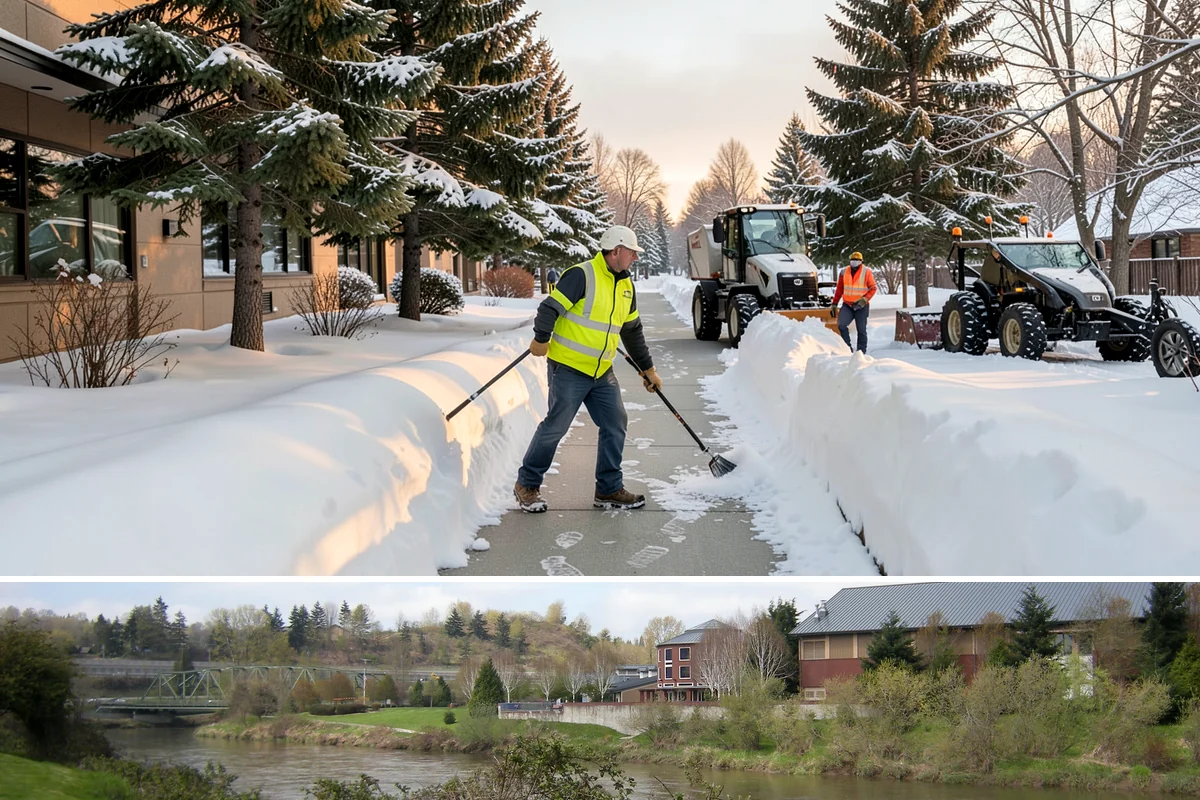 Vacant Property Snow Removal in Tukwila, King County, WA - Set up monitoring before the first lowland snowfall, typically late November, so vacant sites are covered from the season's start.