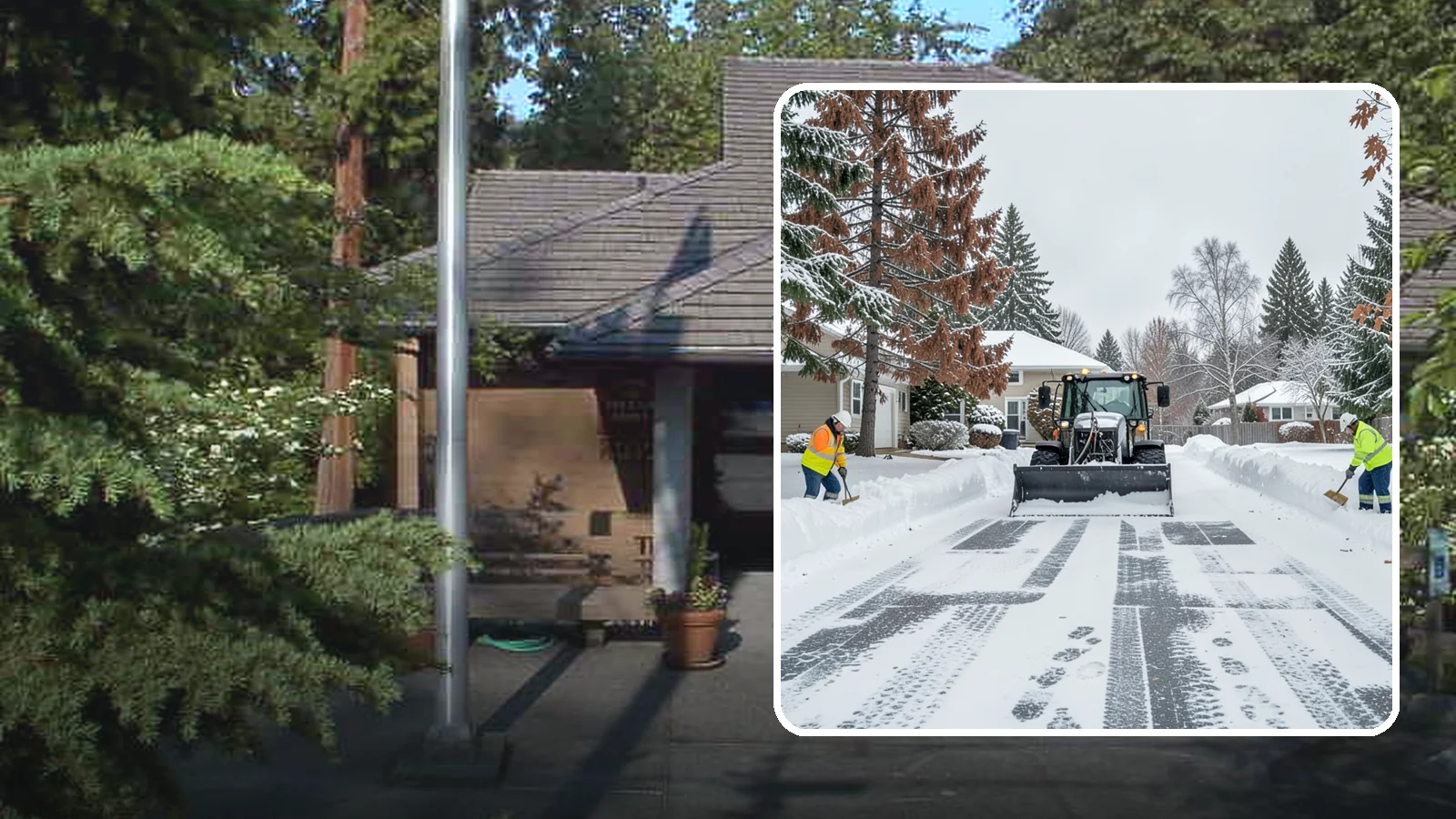 Vacant Property Snow Removal in Yarrow Point, King County, WA - We monitor and clear snow at unoccupied Western Washington properties so empty homes and buildings stay accessible, insured, and...