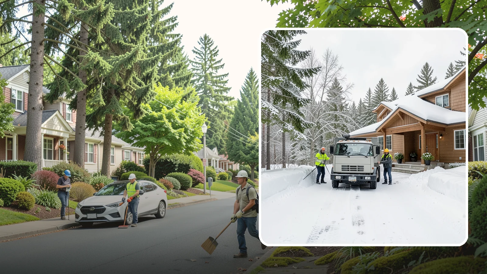 Vacation Property Snow Removal in Beaux Arts Village, King County, WA - We maintain snow clearing at your second home or cabin so it stays safe and accessible while you are away.