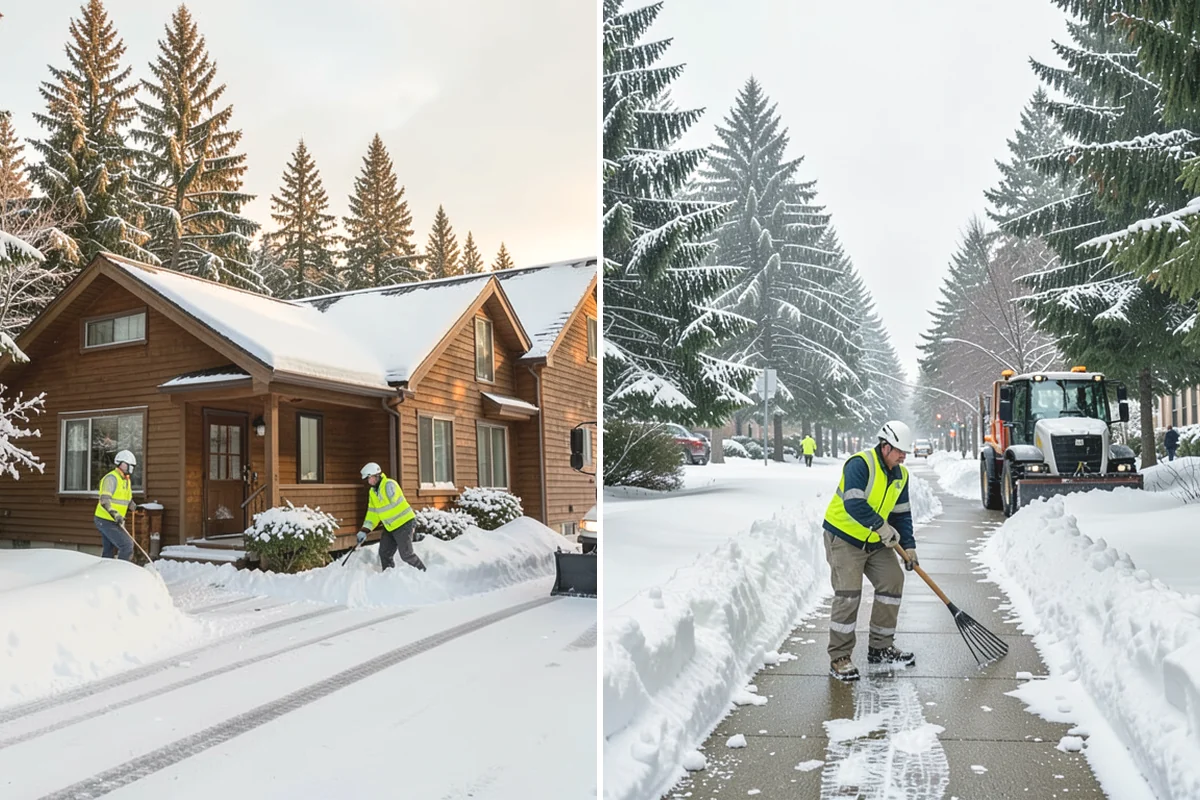 Vacation Property Snow Removal in Burien, King County, WA - We map the drive and entries at the absentee property