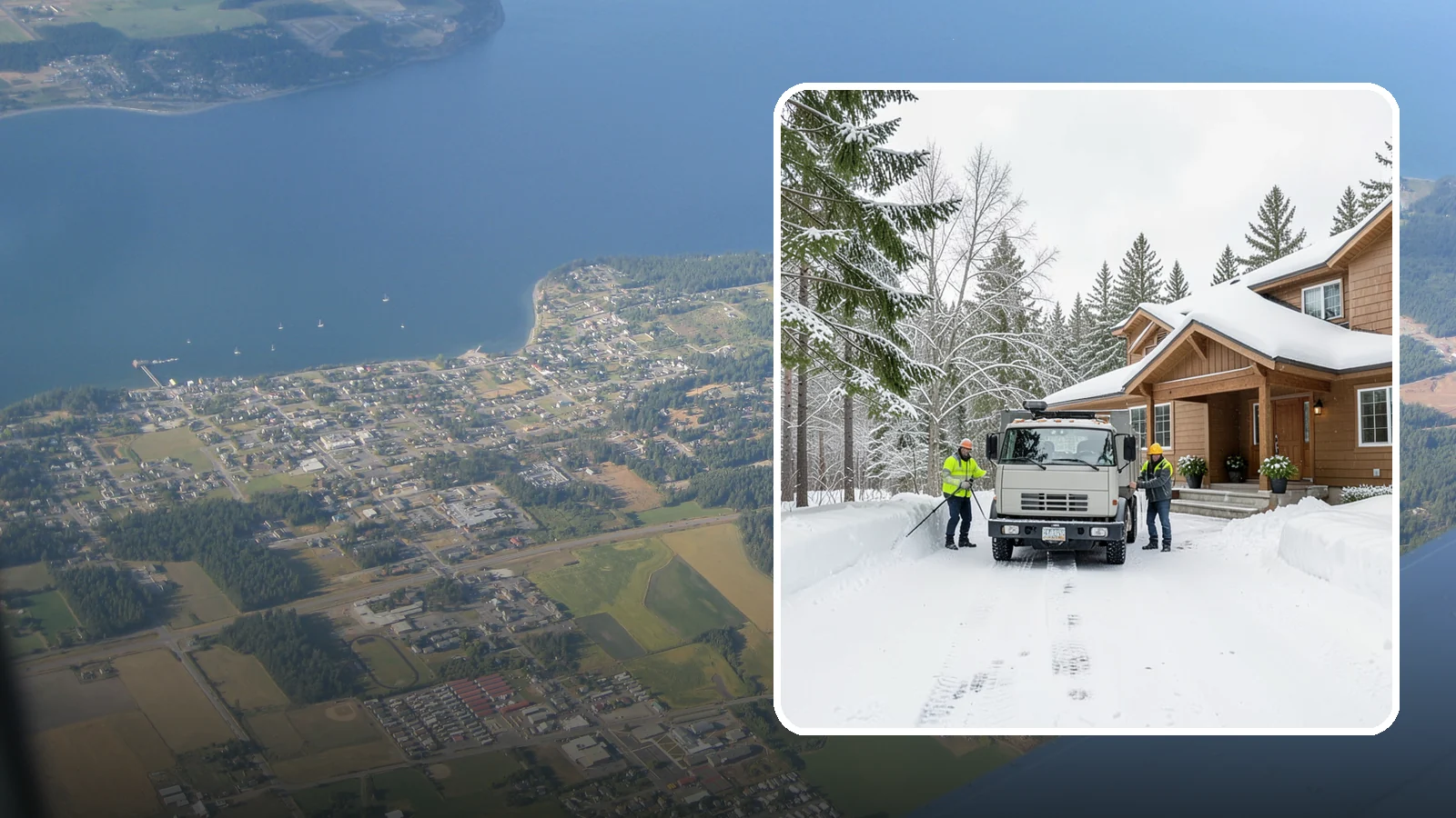 Vacation Property Snow Removal in Coupeville, Island County, WA - We maintain snow clearing at your second home or cabin so it stays safe and accessible while you are away.