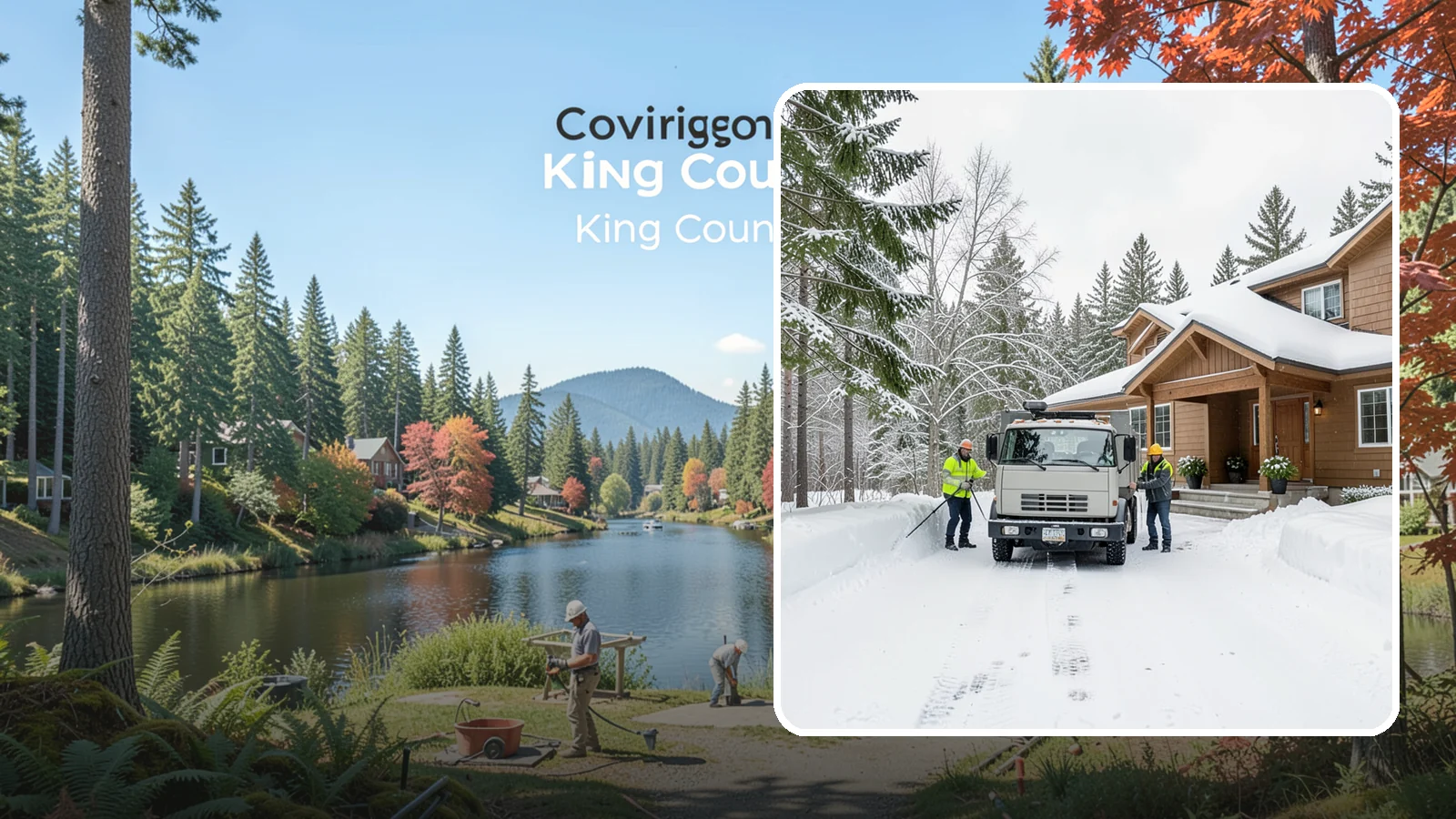 Vacation Property Snow Removal in Covington, King County, WA - We maintain snow clearing at your second home or cabin so it stays safe and accessible while you are away.