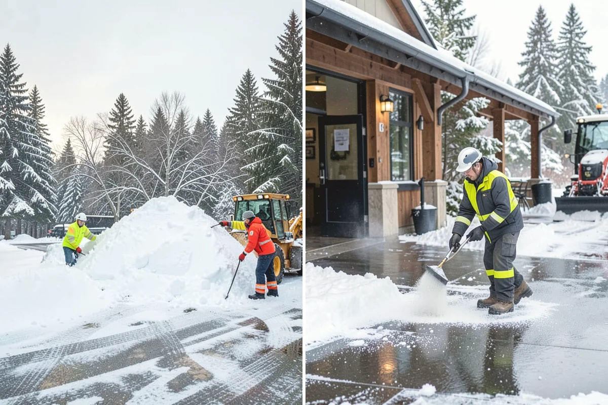 Vacation Property Snow Removal in Covington, King County, WA - We map the drive and entries at the absentee property