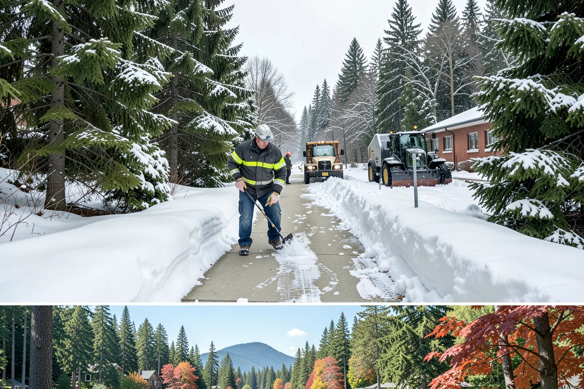 Vacation Property Snow Removal in Covington, King County, WA - Arrange coverage before the season so your getaway is protected from the first mountain-influenced storm.