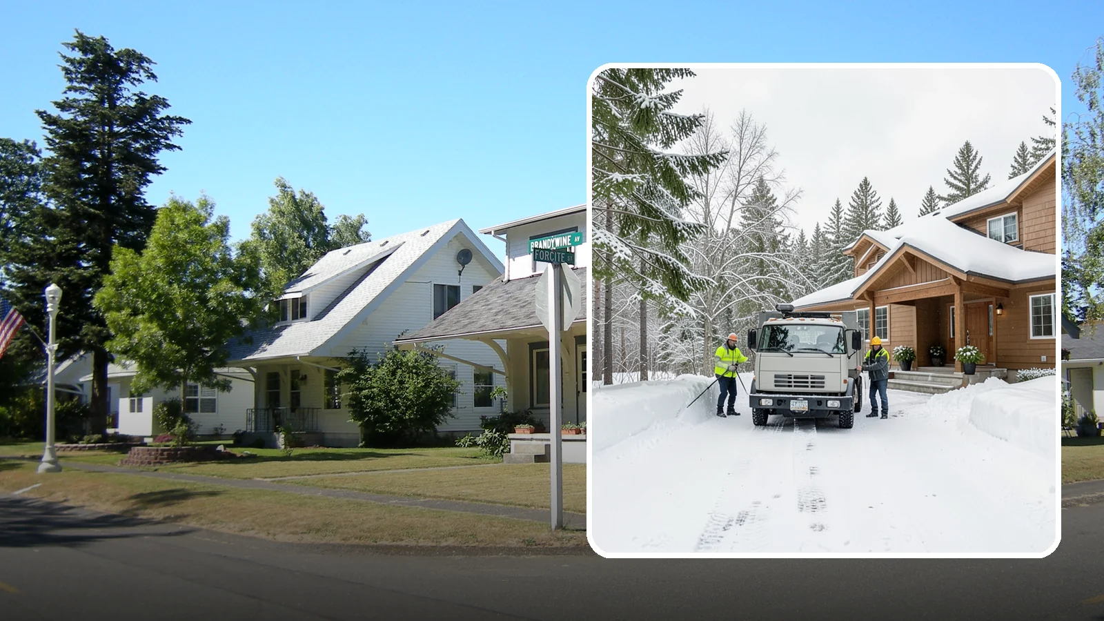 Vacation Property Snow Removal in DuPont, Pierce County, WA - We maintain snow clearing at your second home or cabin so it stays safe and accessible while you are away.