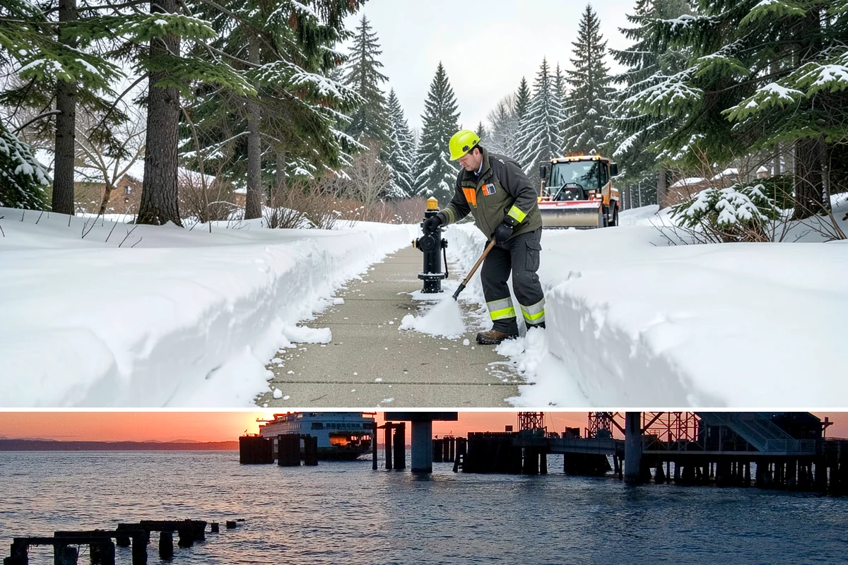 Vacation Property Snow Removal in Edmonds, Snohomish County, WA - Arrange coverage before the season so your getaway is protected from the first mountain-influenced storm.
