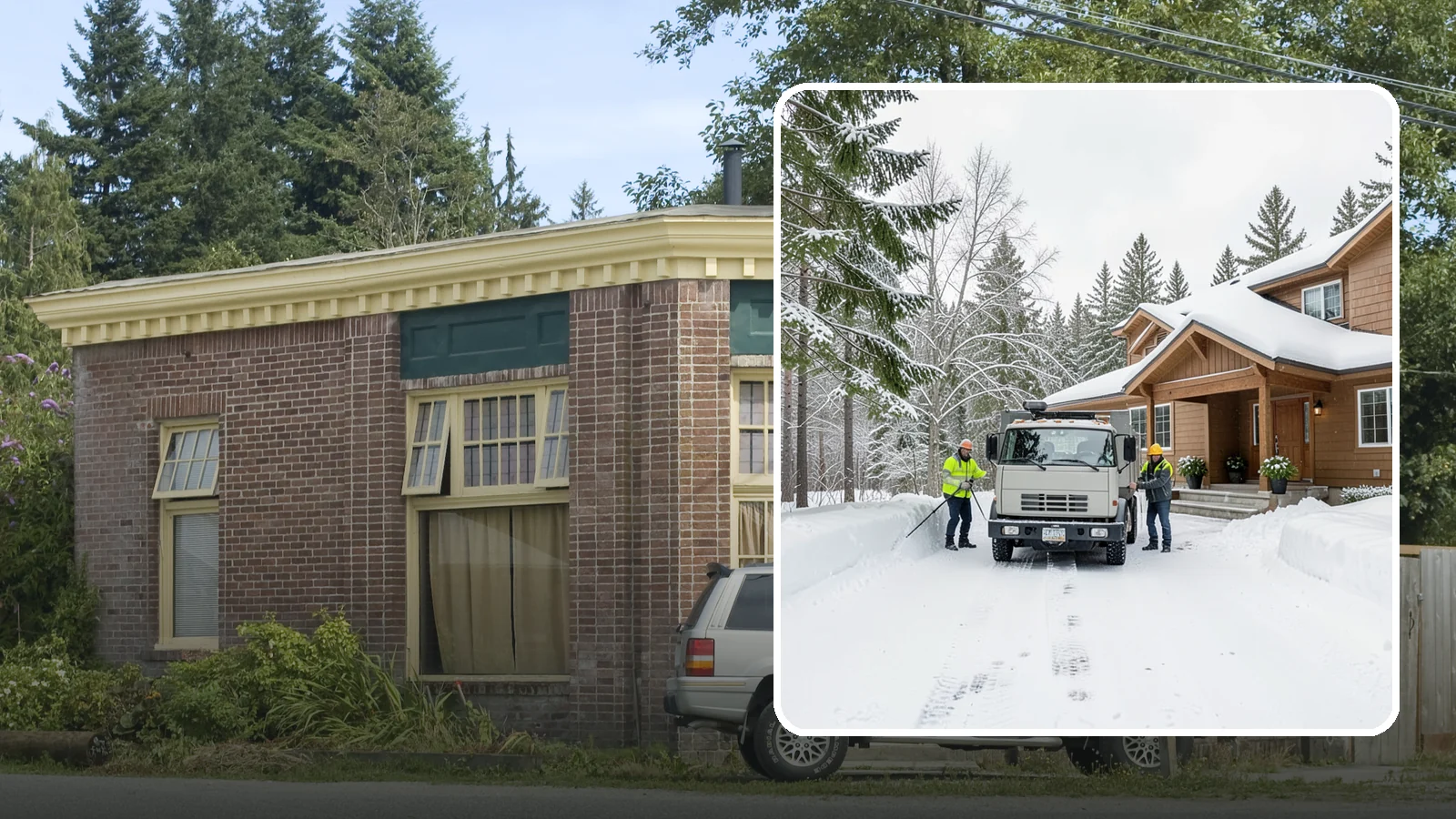Vacation Property Snow Removal in Hamilton, Skagit County, WA - We maintain snow clearing at your second home or cabin so it stays safe and accessible while you are away.