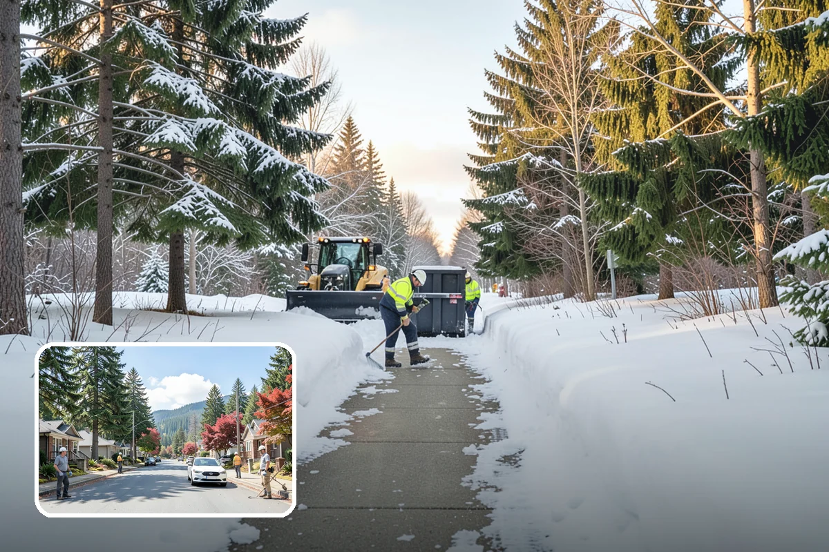 Vacation Property Snow Removal in Hunts Point, King County, WA - Keeps an unoccupied property reachable year-round